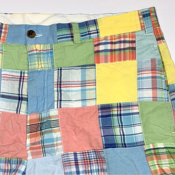Brooks Brothers Madras Plaid Patchwork Madras Shorts Mens 36 Casual Preppy - Picture 2 of 4